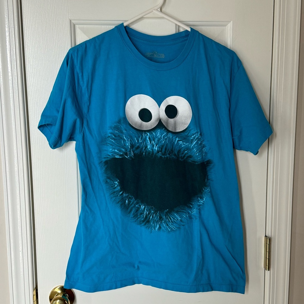Sesame Street Blue Cookie Monster Short Sleeve Tee